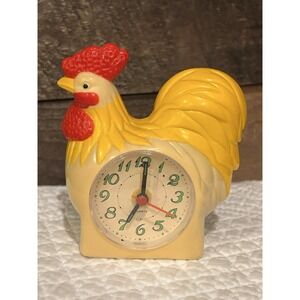 Vintage Rooster Alarm Clock / Quartz Rooster Clock Untested